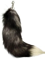 Fluffy Real Fox Fur Tail Keychain Tassel Bag Cosplay Toy Handbag Accessory Hook