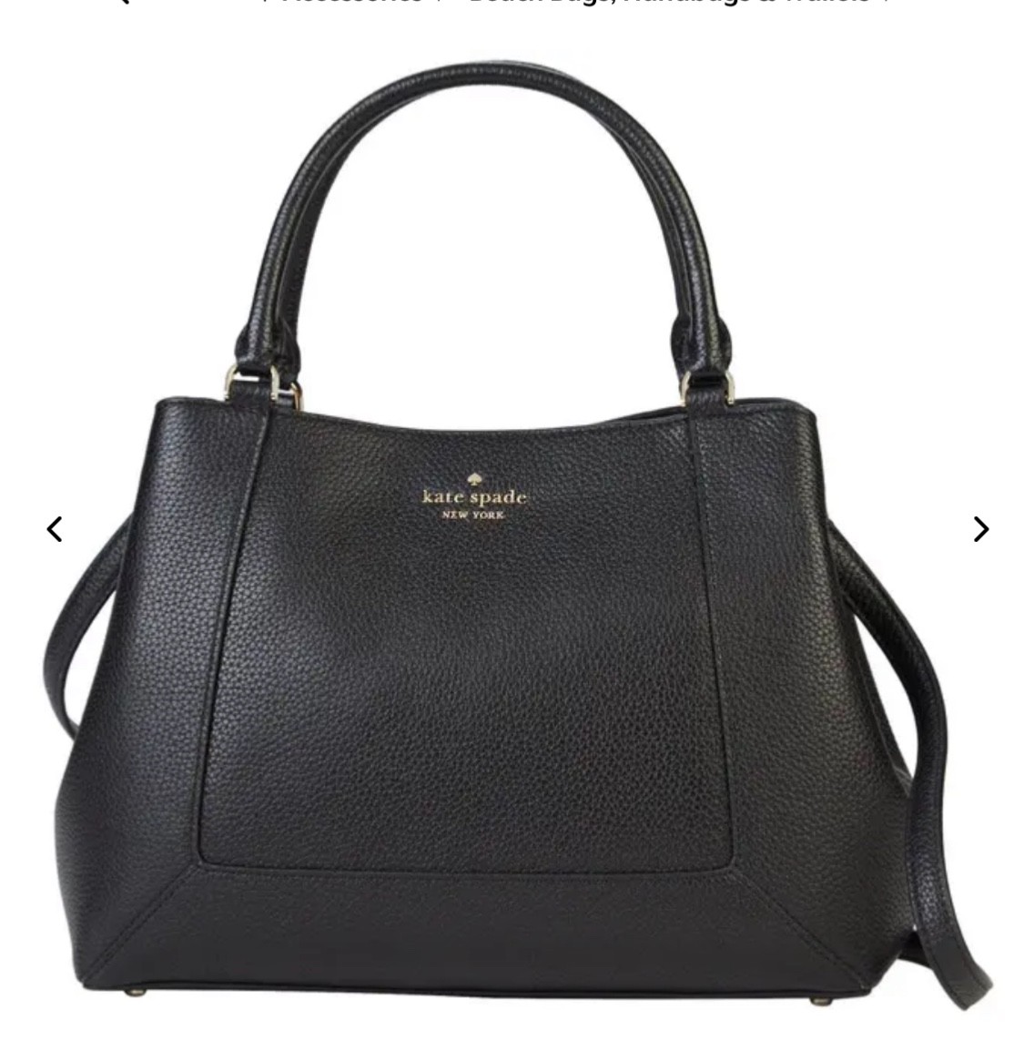 SAINT LAURENT Borsa a tracolla Kate Spade in pelle nera con ciottoli Lena KH434 nuova etichette