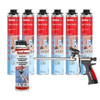 Fischer Pistolenschaum Pup S 750Ml B2 1K - 6 StüCk + 1X Pistole + 1X Reiniger