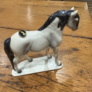 Hagen Renaker Wrangler White Standing Horse Grey Original Tag