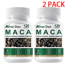 Organic Maca Root 240 Capsules 10000mg, Peruvian Maca Extract for Men Women