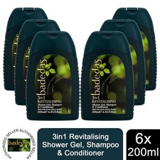 Badedas 3in1 Revitalising Shower Gel, Shampoo & Conditioner 200ml, 6 Pack 8.74 per litre