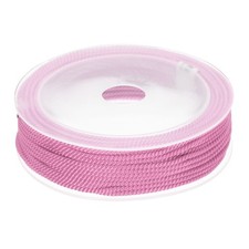 Trim Cord Rope 2mm Nylon Twisted Braid Trim Rope 0.08" 14 Yards Pink