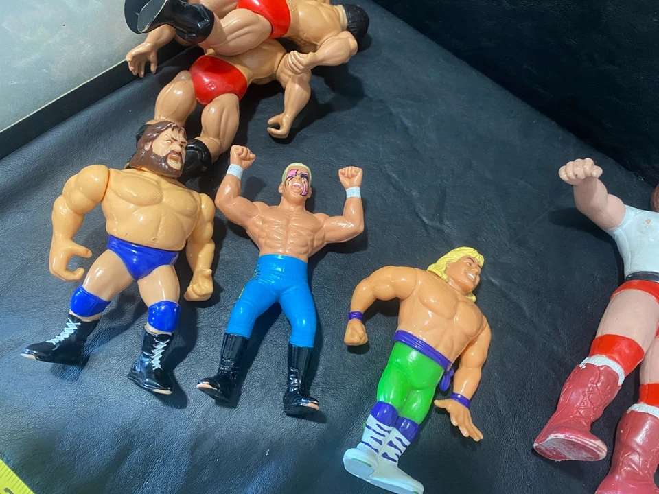 Figuras de lucha libre de colección WWF Titan 1984 AWA WWE WCW 1990 Galoob Hasbro 10 figuras Foto 4 de 4