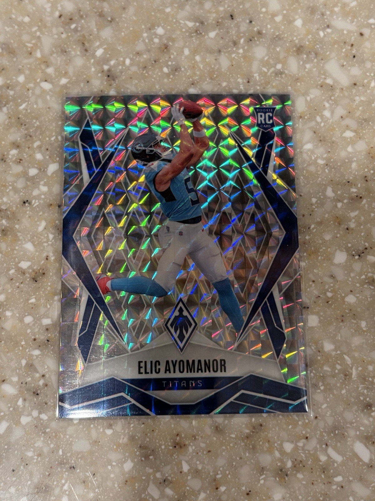 2025 Panini Phoenix - Silver Pyramid Elic Ayomanor #167 (RC) Titans