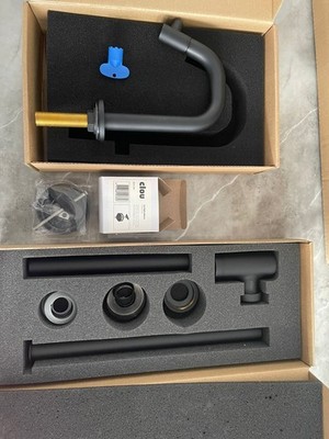 clou Flush/First Waschbecken-Armatur matt schwarz aus Metall mit Ablaufset
