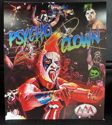 AAA WWE Psycho Clown Autograph Signed WrestleCon Las Vegas Wrestling Lucha Libre