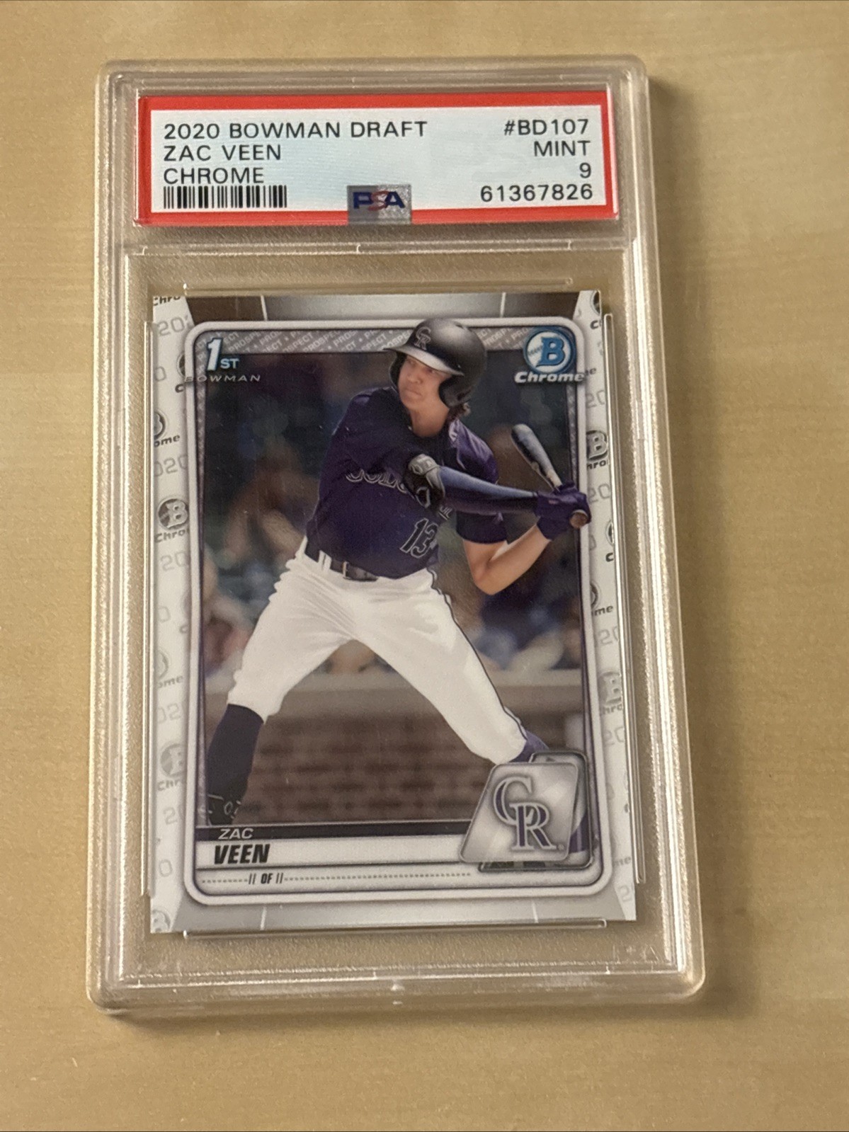 2020 Bowman Draft - Chrome Zac Veen #BD-107 Swinging (RC)