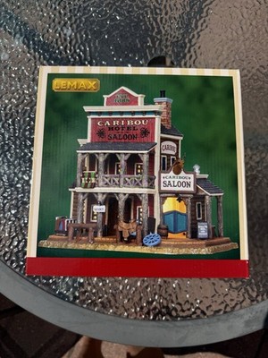 NEW RETIRED Lemax Caribou Hotel Saloon Lighted Western Village Christmas 25348