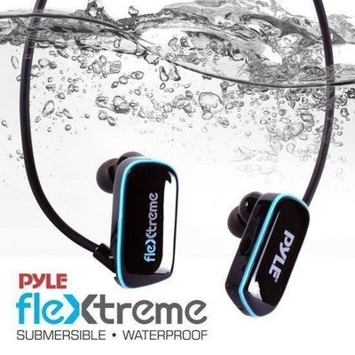 Pyle Flextreme Waterproof MP3 Player w/ Headphones, 8GB Built-in Memory PSWP14BK