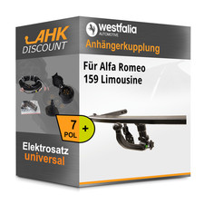 Für Alfa Romeo 159 Limousine 05- WESTFALIA Anhängerkupplung abnehmbar + 7polig