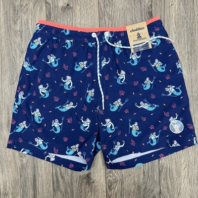#ad #ad Chubbies Swim Trunks Shorts Size Medium Blue Mens The Triton Of Sea 5.5quot; Mesh $30.00