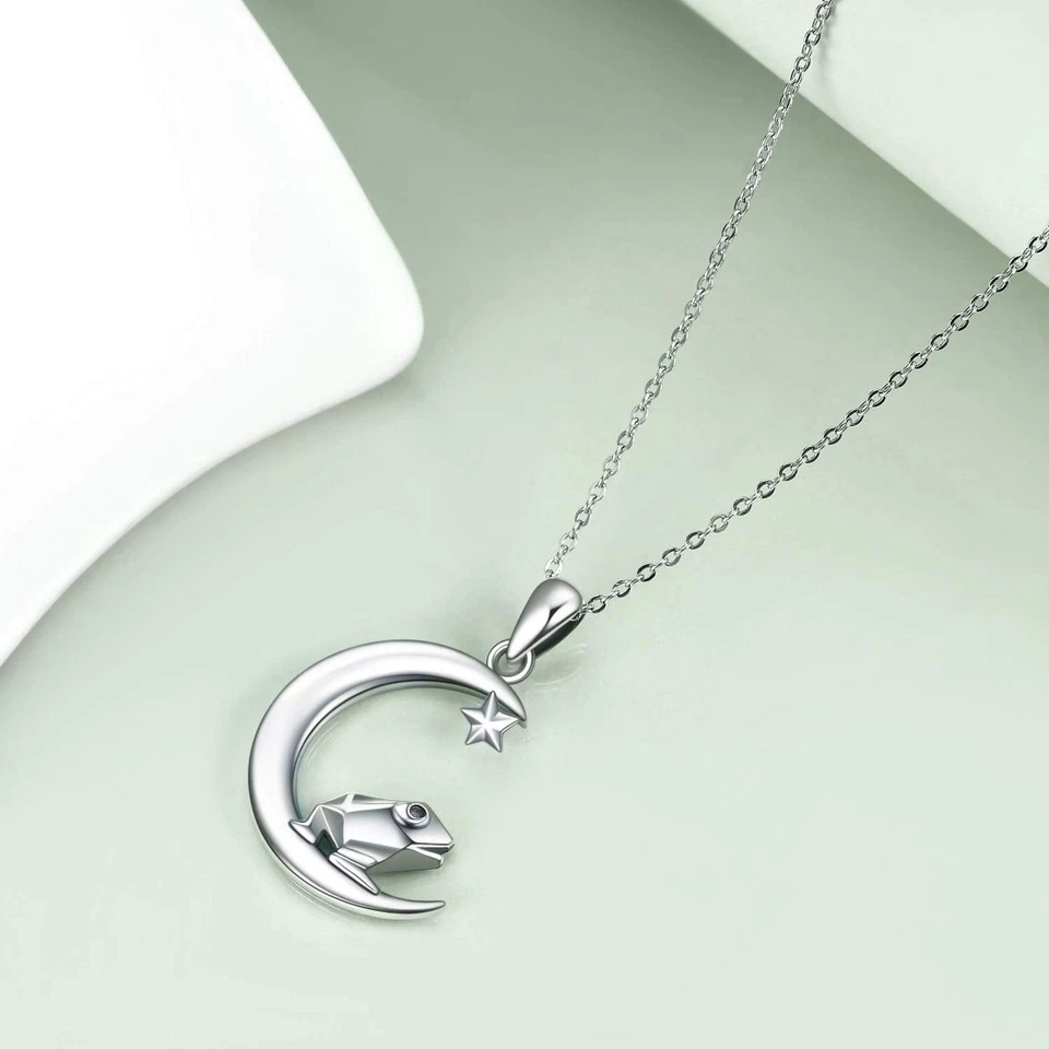 Sterling Silber Fuchs Mond Anhänger | Schmuck für Damen - Bild 4 von 4