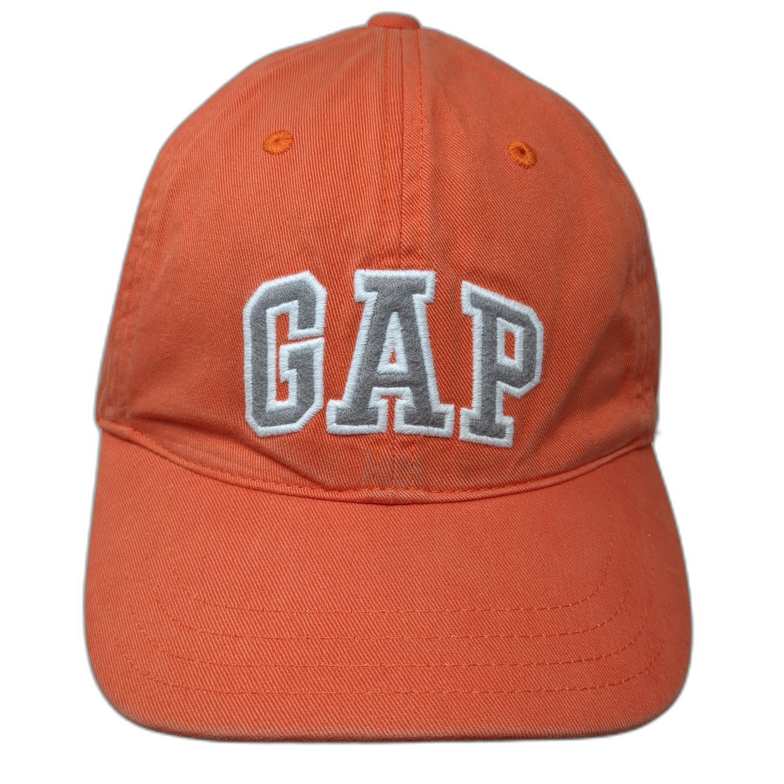 GAP Slideback Baseball Cap Orange Large Adjustabl… - image 1