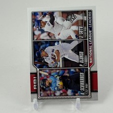 2026 Topps #11 National League Leaders RBI Kyle Schwarber Pete Alonso Juan Soto