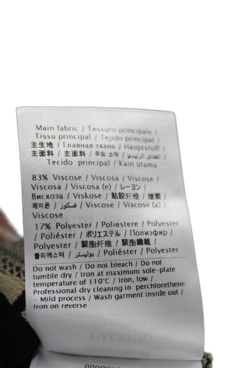 Valentino Women Shirt Dress Beige Collared Short Sleeve Zip Size XS thumbnail 5