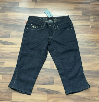 neue G-Star RAW New Reese Cropped Jeans-Shorts, W29, blau, Damen-Bermuda, Capri