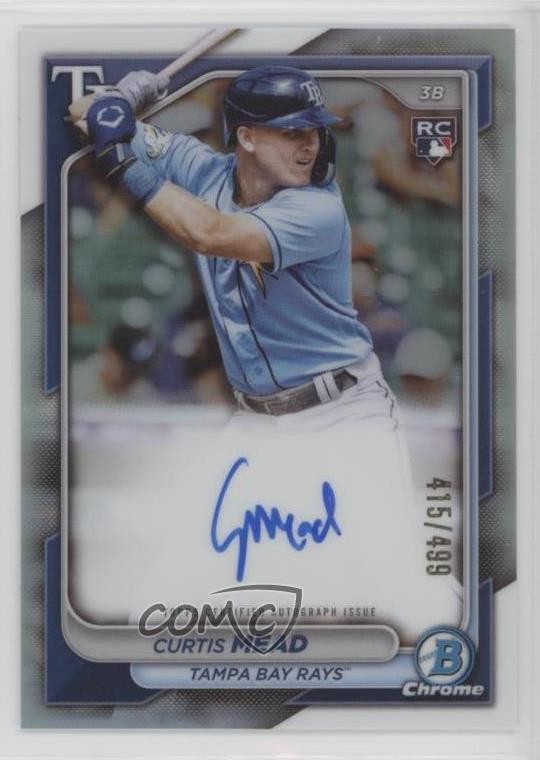 2024 Bowman Chrome Rookie Auto Refractor 415/499 Curtis Mead #CRA-CME Auto 1bk5