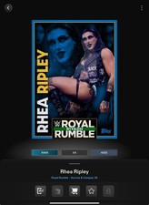VIDEOGAME Topps WWE Slam 26 - ROYAL RUMBLE SURVIVE & CONQUER Blue - RHEA RIPLEY