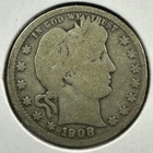 1908-S 25C Barber Quarter, SEMI-KEY DATE! (89240)