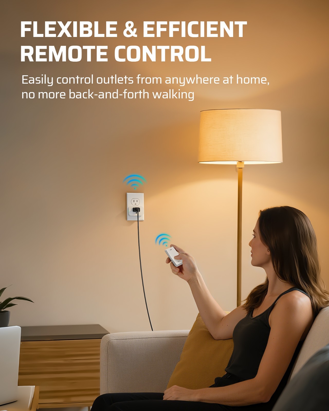 DEWENWILS Remote Control Outlet, Magnetic Wireless Light Switch, No Wiring