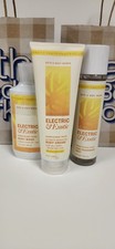 Bath Body Works Electric Exotic Fragrance Mist, Cream Body Wash Set of 3
