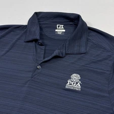 Cutter & Buck Whistling Straits PGA Championship Polo Golf Shirt Blue Men's XL