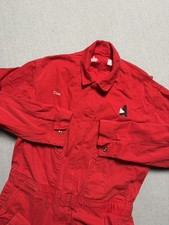 Lapco FR Coveralls Mens L Red Flame Resistant CAT2 NFPA 2112 Pockets Work Wear