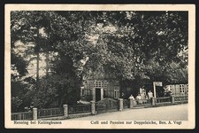 AK Rensing bei Kellinghusen, Cafe und Pension zur Doppeleiche von A. Vogt 1925 