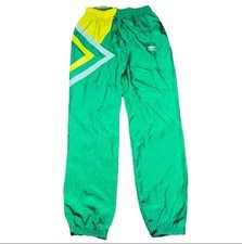 UMBRO Premier Track Pants Mens Medium Green Running Jogging RN# 67891 Vintage