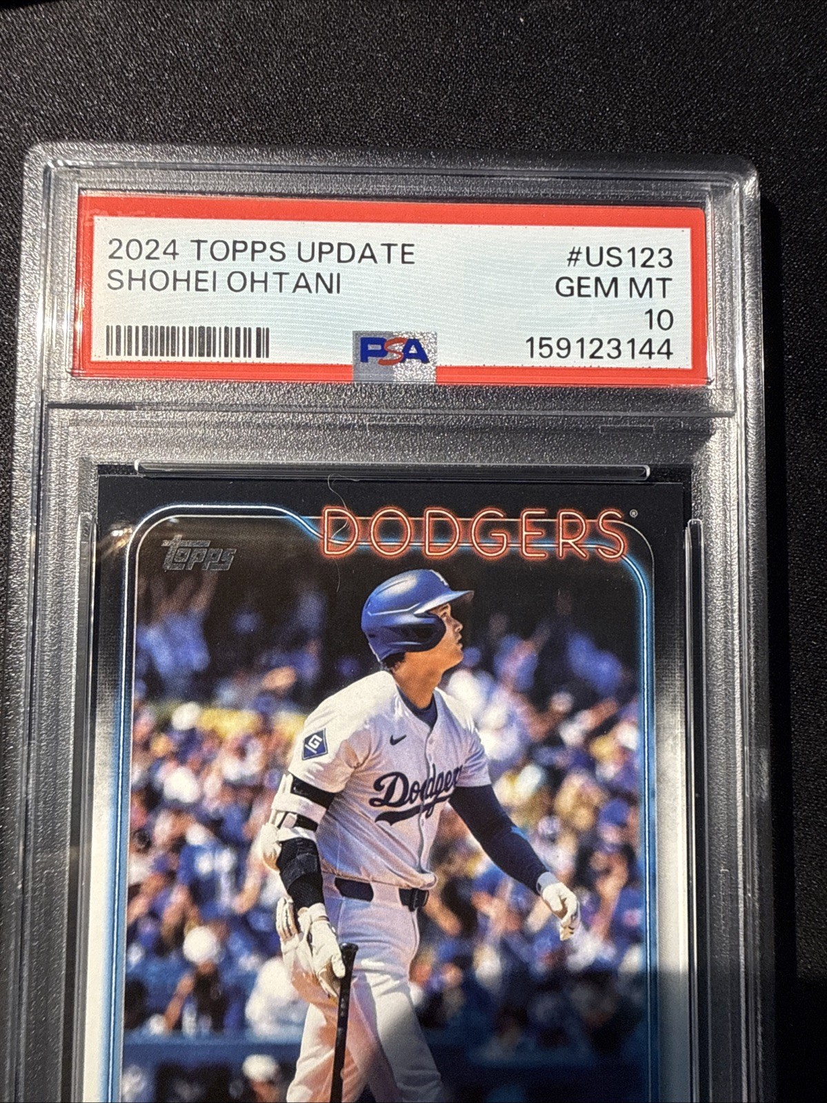 Shohei Ohtani 2024 Topps Update Japanese Born HR Record Card #US123 PSA 10 view 2