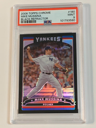 2006 Topps Chrome Black Refractor #180 Mike Mussina /549 - PSA 9 (Mint)