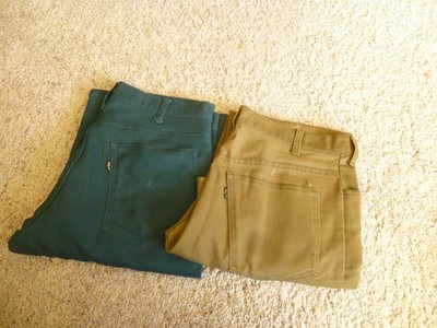 (2) PAIR VINTAGE LEVIS STA-PREST BIG E PANTS SIZE 34 X 28