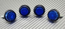 License Plate Tag Bolts Blu Reflectors 4 Motorcycle Harley Trailer Car Usa Made