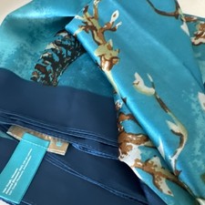 Ama Waterways Van Gogh Almond Blossom Print Womens Rectangle Scarf Wrap 34" x 70