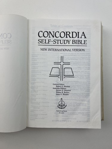 Concordia Self-Study Bible NIV New International Version Red Letter 1986 HC - Picture 7 of 12