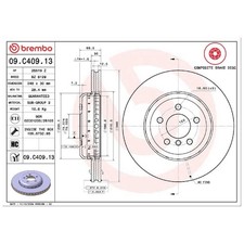 2x Brembo Scheibenbremse vorne 34116884301 34106898723 | 608663