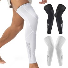1 Pair Sports Leg Sleeves Full Leg Compression Sleeve Long Knee Sleeve