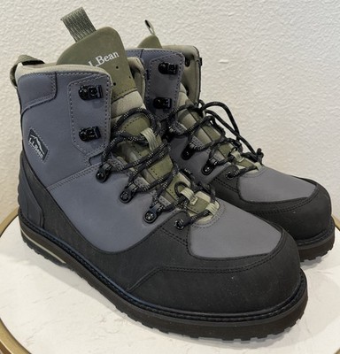 LL Bean Emerger Wading Boots Studded Dark Gray 506205 Men s 10 Fishing Hunting