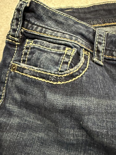 Silver Jeans Co. Jeans donna Suki dritto 34x32 blu punto spesso invecchiato - Foto 5 di 19