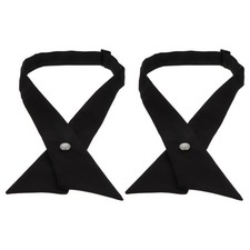 2PCS Adjustable School Uniform Cross Bowtie Premium Necktie Cross Bowtie