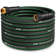 Heavy Duty Garden Hose 75ft, NON-EXPANDABLE Flexible Water Hose, Kink Resista...
