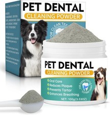 Dog Teeth Cleaning Powder with Probiotics, Dog Dental Powder for Teeth Cleani