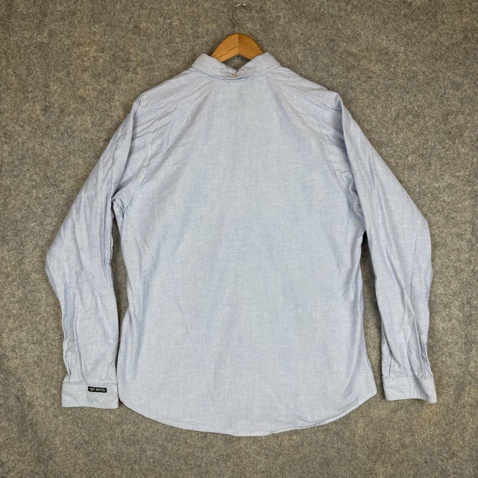 Camisa de Colección Mo Betta Western 16.5x35 Azul Cambray Cowboy Garth Hecha en EE. UU. Foto 2 de 4