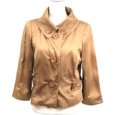0142 Cropped Beige Button Up Blazer