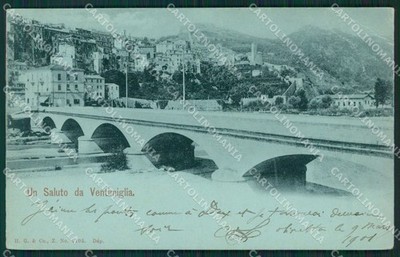 Imperia Ventimiglia Moonlight FOLD postcard KV5566