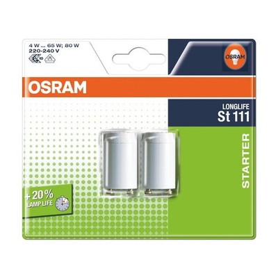 2 x Osram Starter Longlife ST111 L 4W - 80W Single Operation Leuchtstofflampen