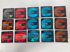 Sony Digital Audio Recordable 74 min MD Mini Disc Lot Color Collection 15 PCs