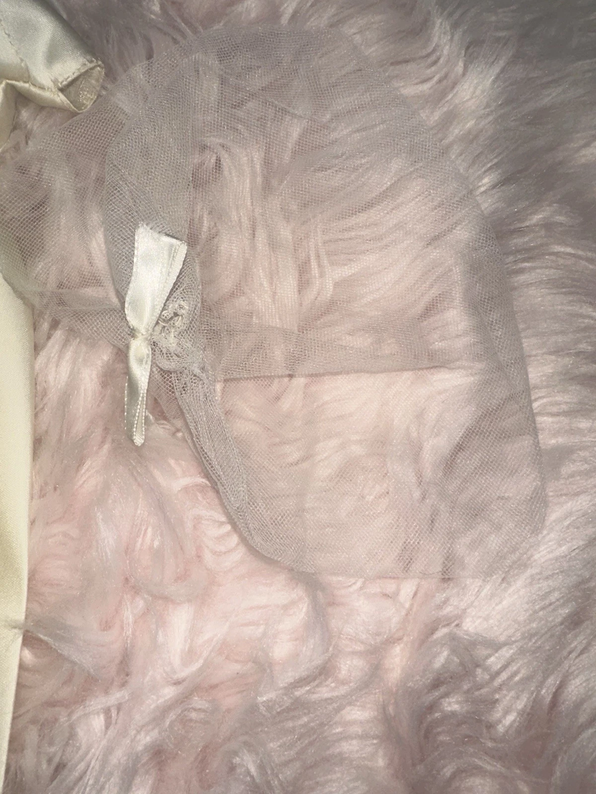 OFF WHITE Vintage Barbie bambola vestito clone bianco sporco abito da sposa e velo senza bambola