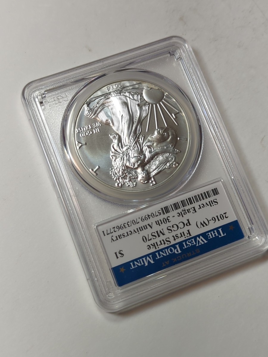 イーグル銀貨 2016 PCGS MS70 30th Anniversary 2016 $1 American Silver Eagle MS70 PCGS